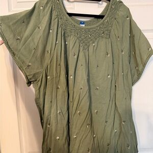 Old Navy olive green top 3X